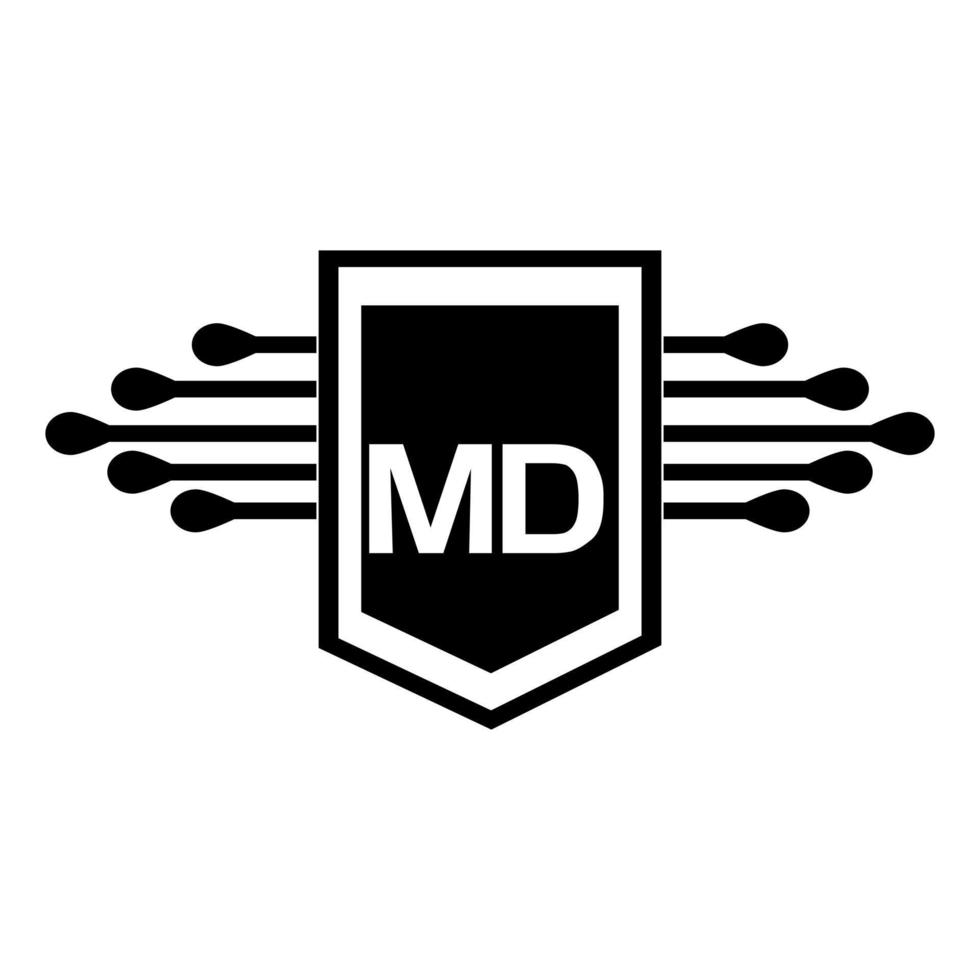 MD letter logo design.MD creative initial MD letter logo design . MD creative initials letter logo concept. vector