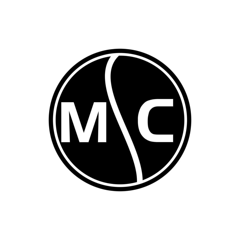 mc letter logo design.mc creative initial mc letter logo design . concepto de logotipo de letra de iniciales creativas mc. vector