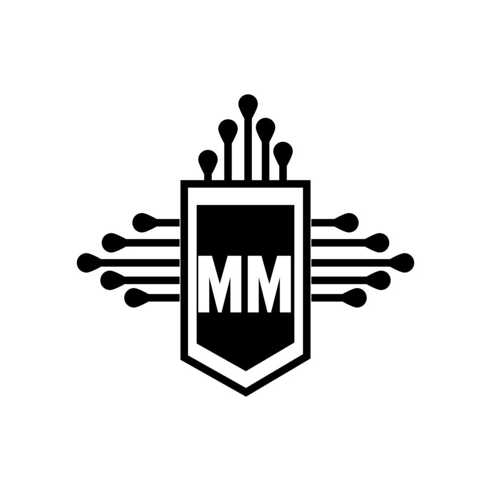 diseño de logotipo de letra mm. mm diseño de logotipo de letra mm inicial creativa. concepto de logotipo de letra de iniciales creativas mm. vector