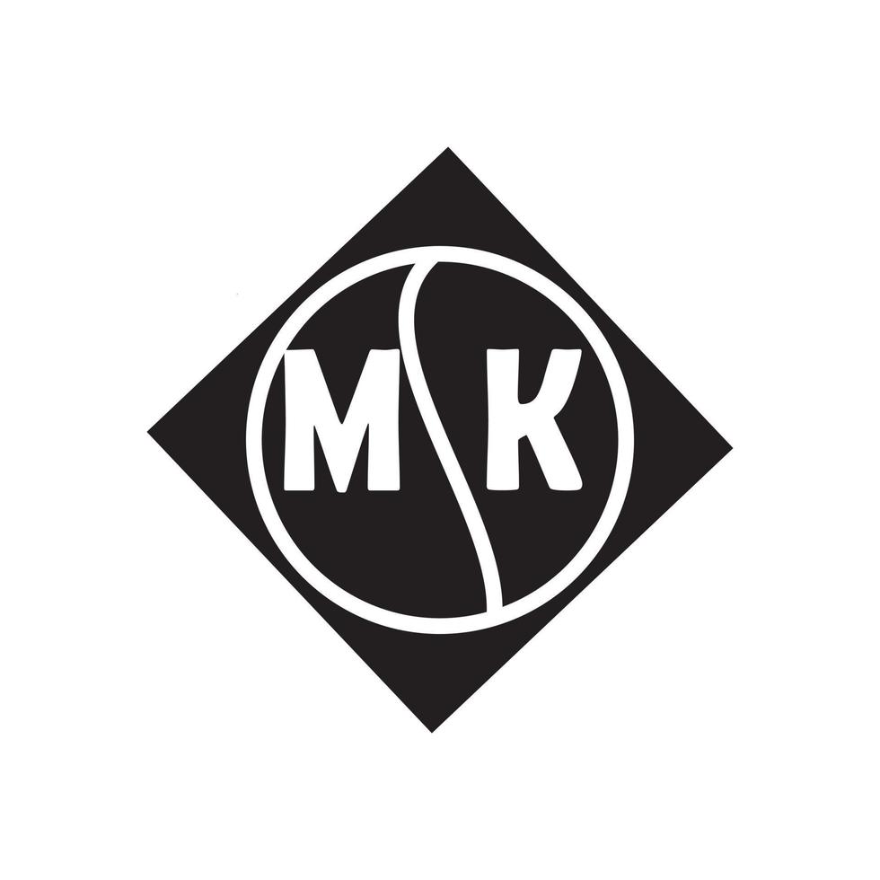 MK letter logo design.MK creative initial MK letter logo design . MK creative initials letter logo concept. vector