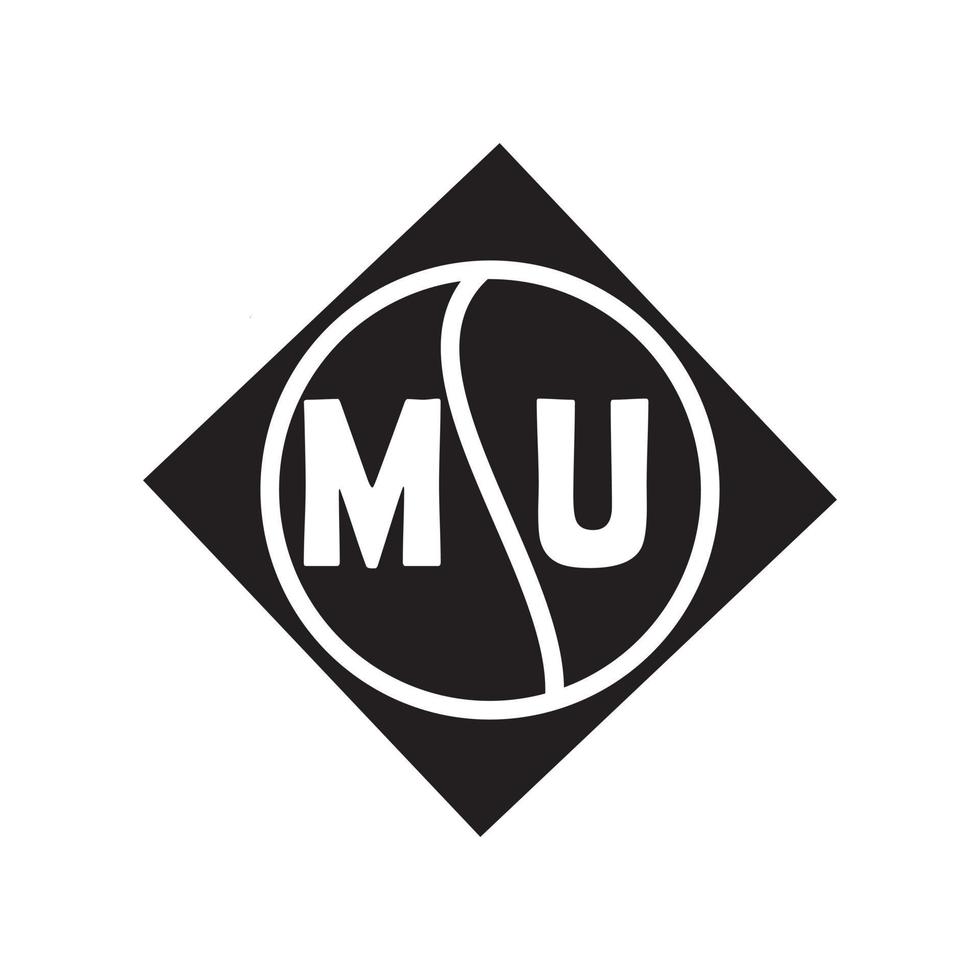 diseño de logotipo de letra mu.mu diseño de logotipo de letra mu inicial creativa. concepto creativo del logotipo de la letra de las iniciales mu. vector