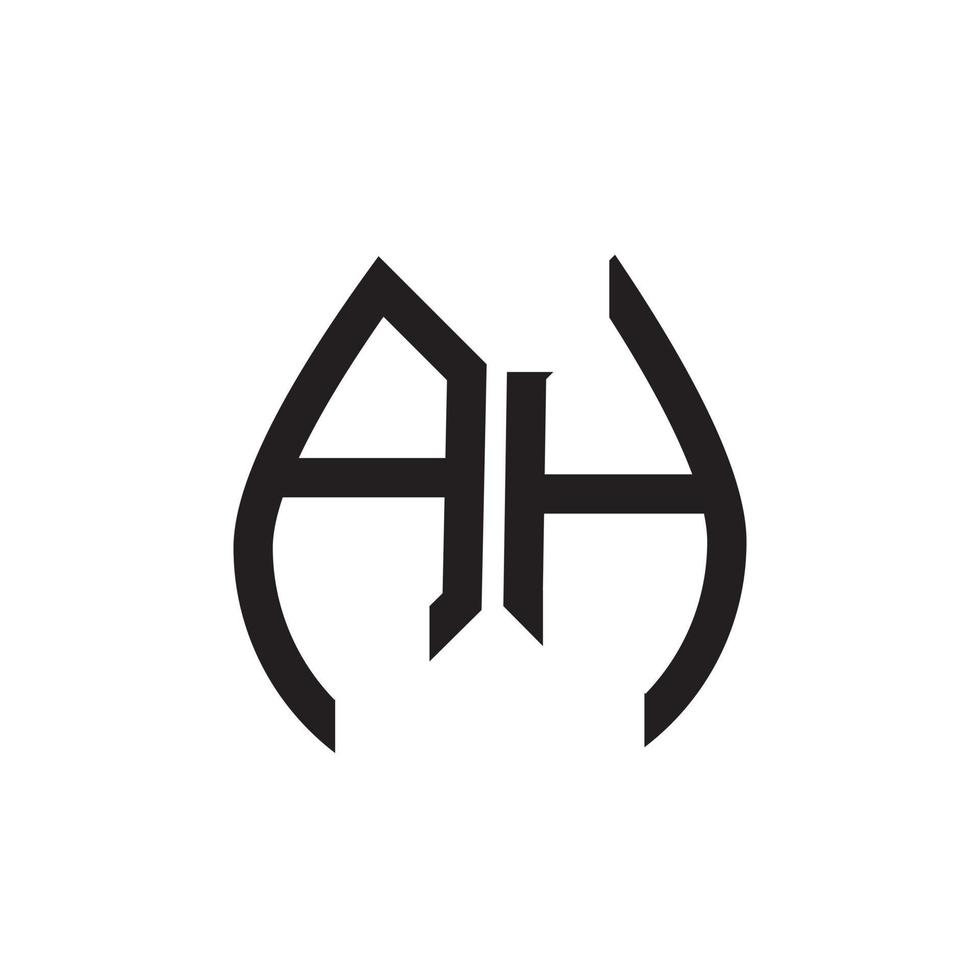AH letter logo design.AH creative initial AH letter logo design . AH creative initials letter logo concept. vector
