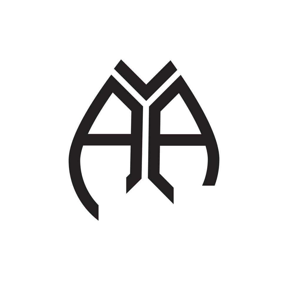 diseño del logotipo de la letra aa.diseño inicial creativo del logotipo de la letra aa. aa concepto creativo del logotipo de la letra de las iniciales. vector