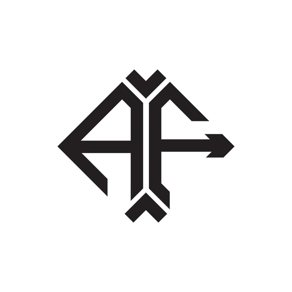 diseño del logotipo de la letra af. diseño creativo inicial del logotipo de la letra af. concepto de logotipo de letra de iniciales creativas af. vector