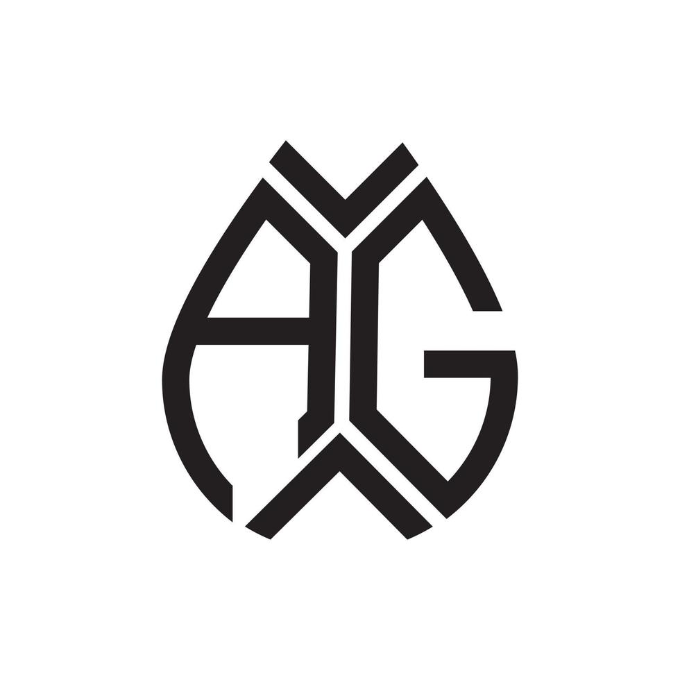AG letter logo design.AG creative initial AG letter logo design . AG creative initials letter logo concept. vector