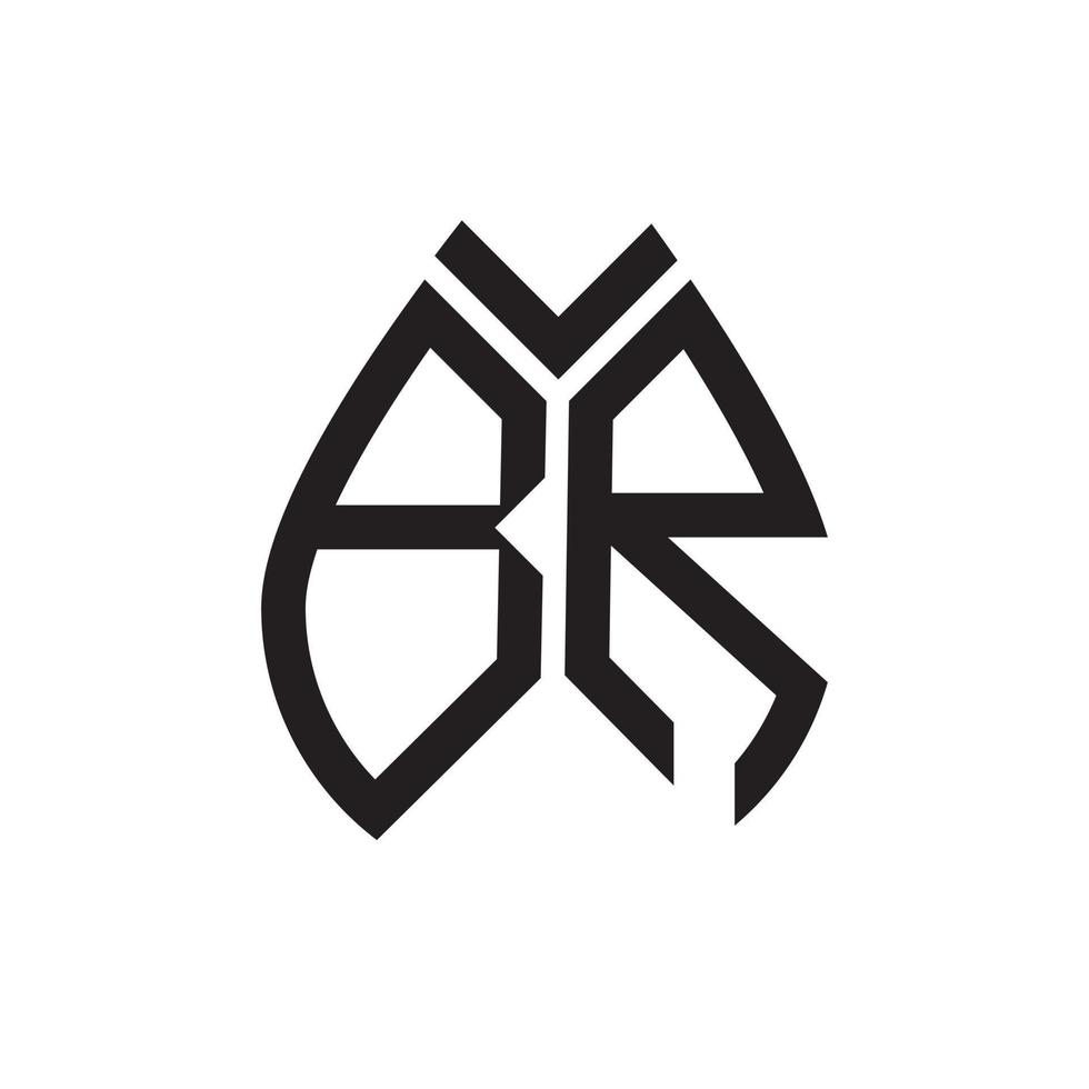 BR letter logo design.BR creative initial BR letter logo design . BR creative initials letter logo concept. vector