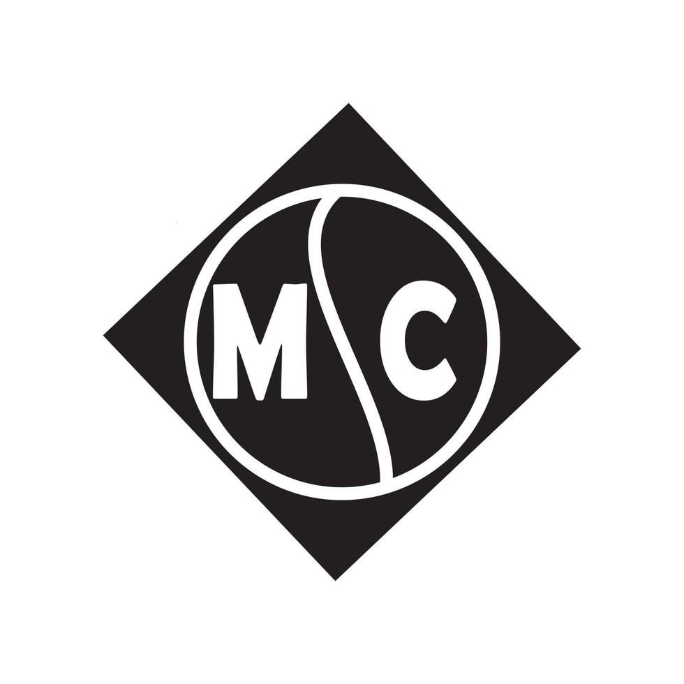 MC letter logo design.MC creative initial MC letter logo design . MC creative initials letter logo concept. vector