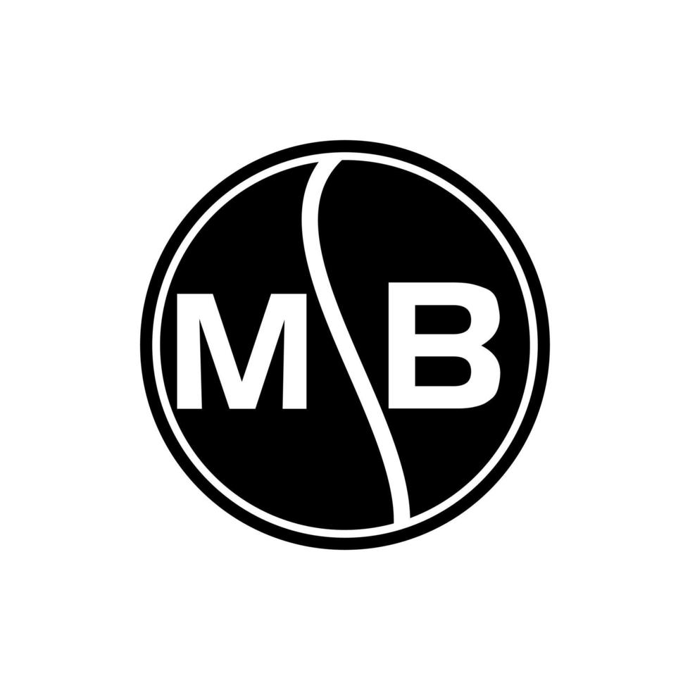 diseño del logotipo de la letra mb.mb diseño inicial creativo del logotipo de la letra mb. concepto de logotipo de letra de iniciales creativas mb. vector