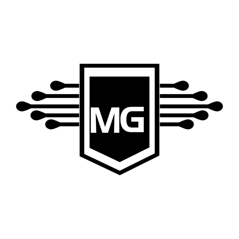 diseño de logotipo de letra mg.mg diseño de logotipo de letra inicial creativa mg. concepto de logotipo de letra inicial creativa mg. vector