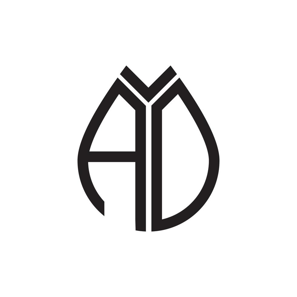 AD letter logo design.AD creative initial AD letter logo design . AD creative initials letter logo concept. vector
