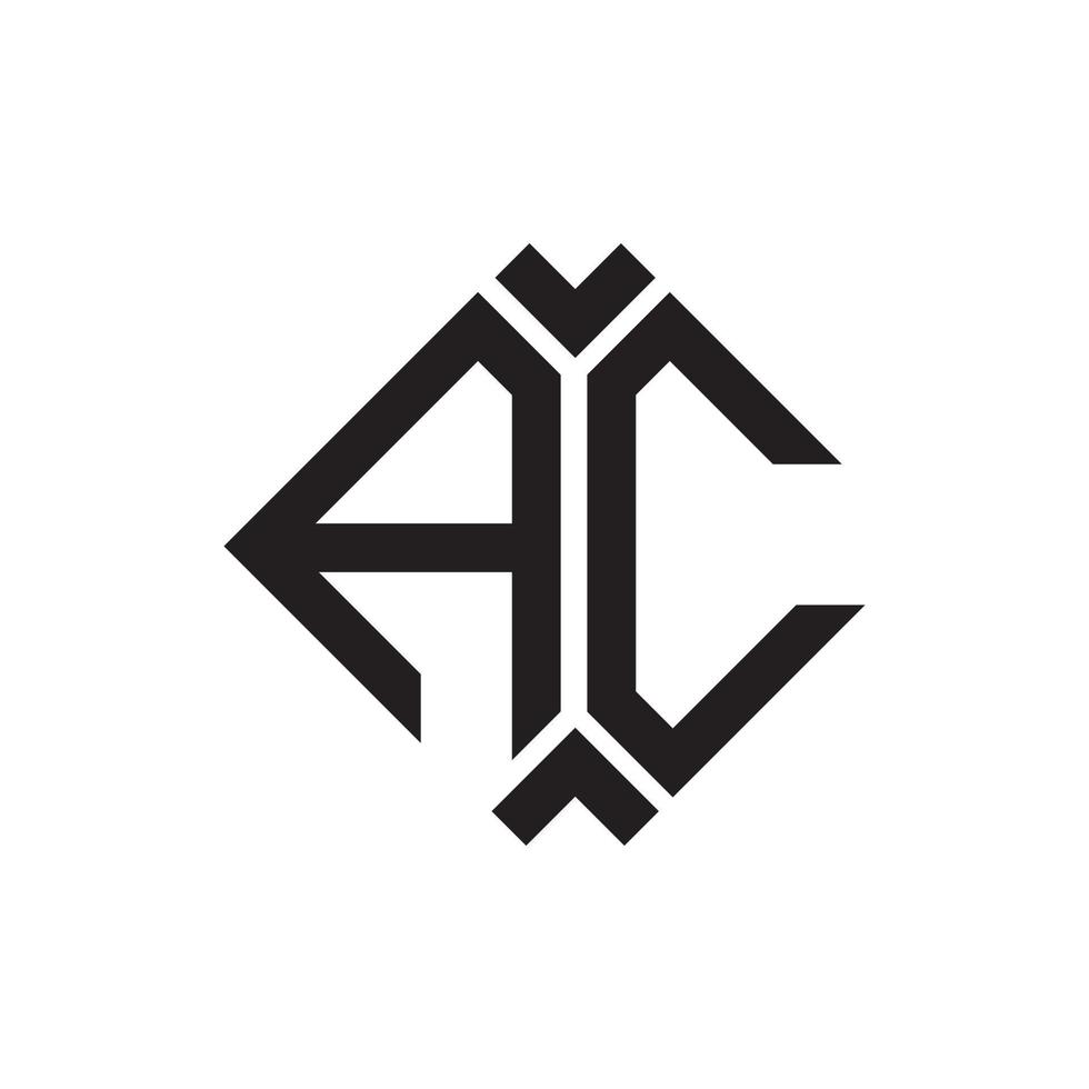 diseño del logotipo de la letra ac. diseño creativo inicial del logotipo de la letra ac. concepto de logotipo de letra de iniciales creativas ac. vector
