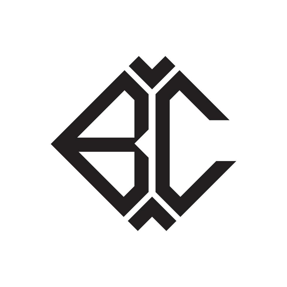 diseño del logotipo de la letra bc. diseño creativo inicial del logotipo de la letra bc. concepto de logotipo de letra de iniciales creativas bc. vector