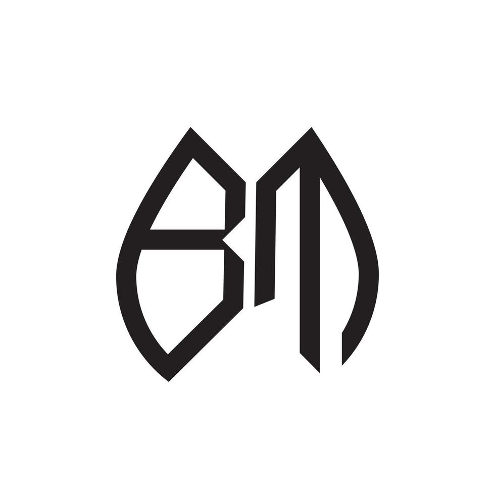 bm letter logo design.bm creative initial bm letter logo design. concepto de logotipo de letra de iniciales creativas bm. vector