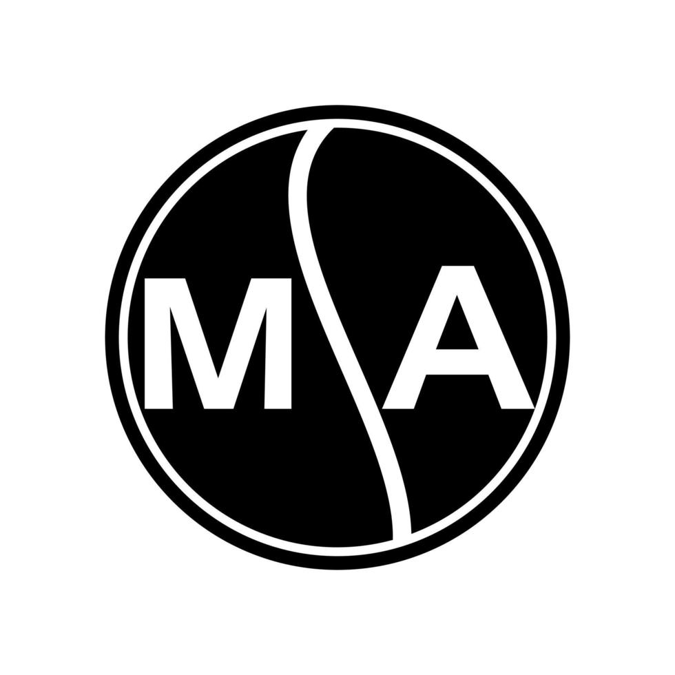 MA letter logo design.MA creative initial MA letter logo design . MA creative initials letter logo concept. vector