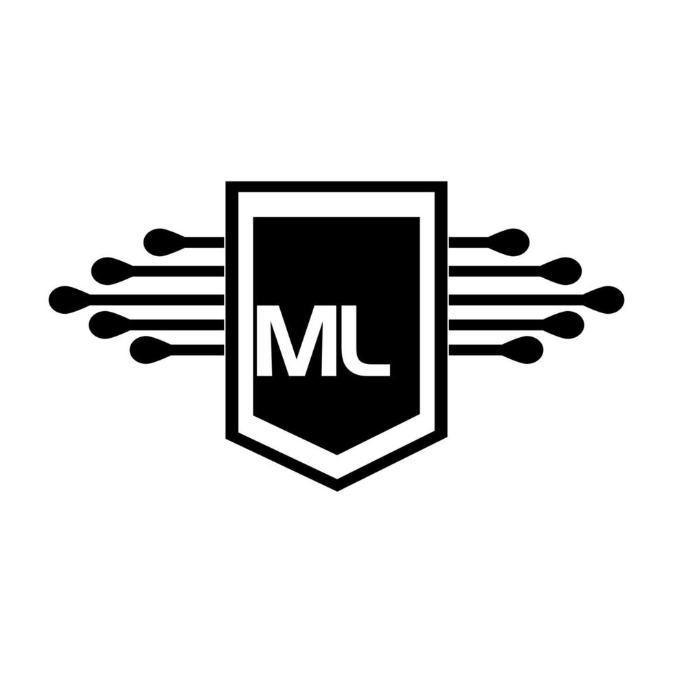 ML letter logo design.ML creative initial ML letter logo design . ML creative initials letter logo concept. vector