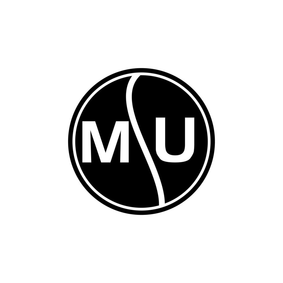 mu letter logo design.mu creative initial mu letter logo design. concepto creativo del logotipo de la letra de las iniciales mu. vector