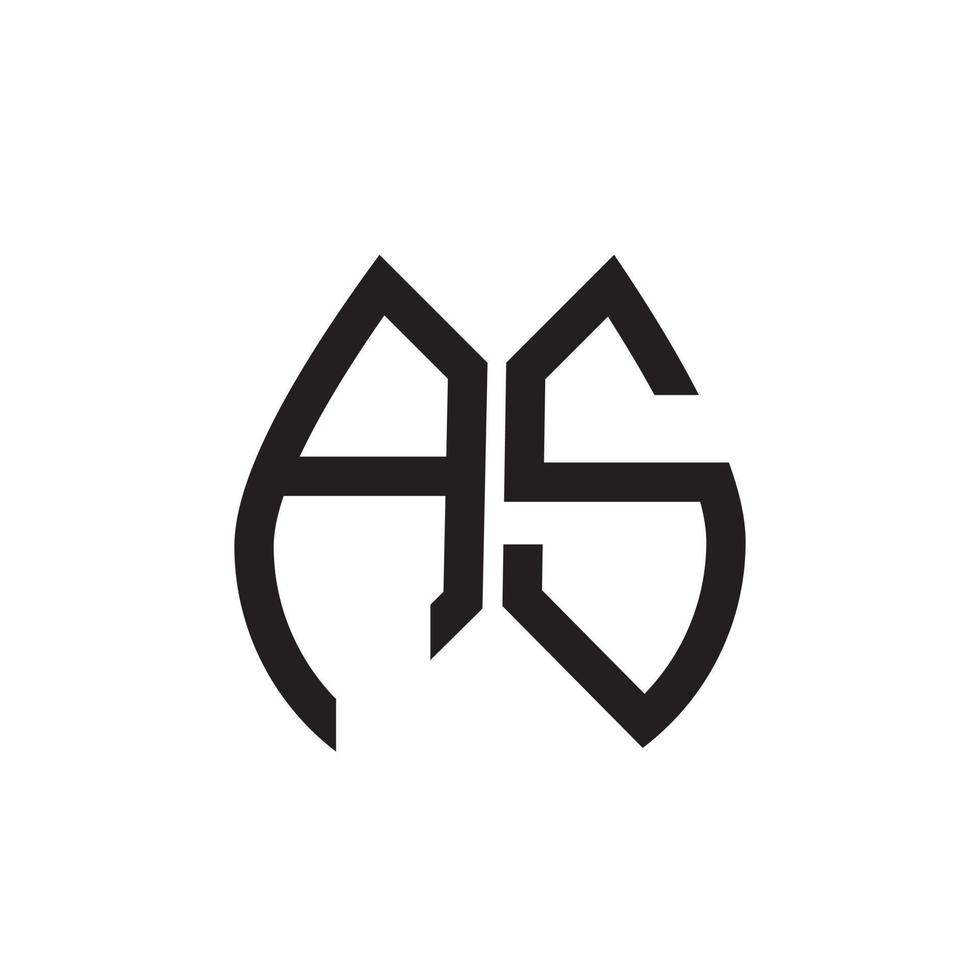 AS letter logo design.AS creative initial AS letter logo design . AS creative initials letter logo concept. vector