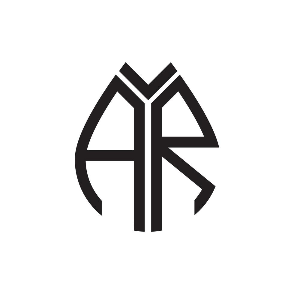 AR letter logo design.AR creative initial AR letter logo design . AR creative initials letter logo concept. vector