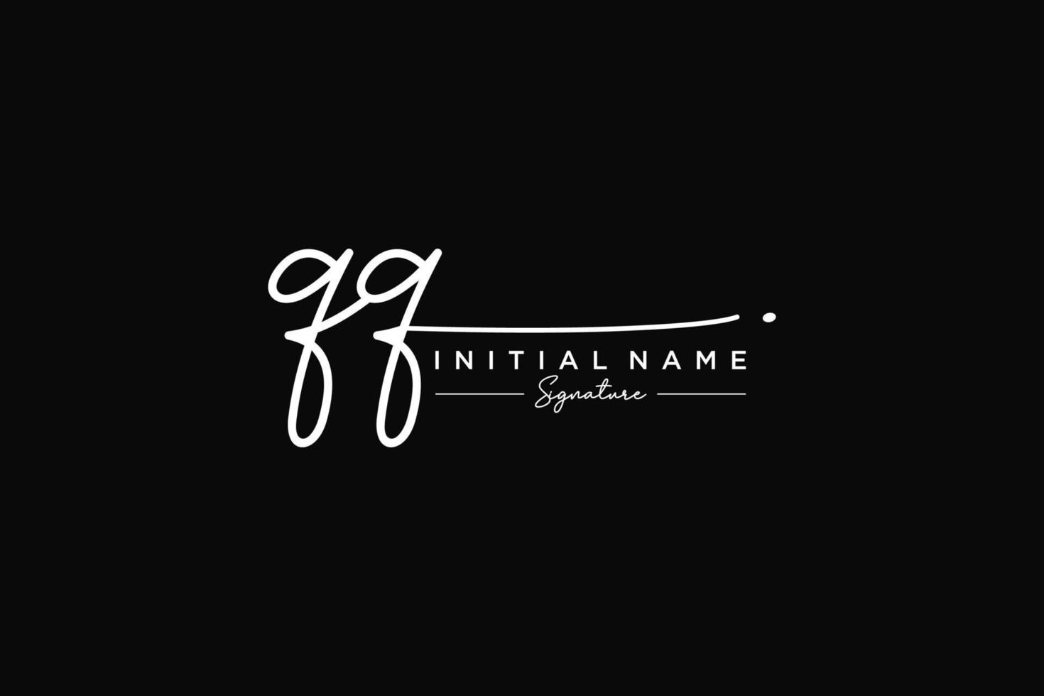 Initial QQ signature logo template vector. Hand drawn Calligraphy lettering Vector illustration.