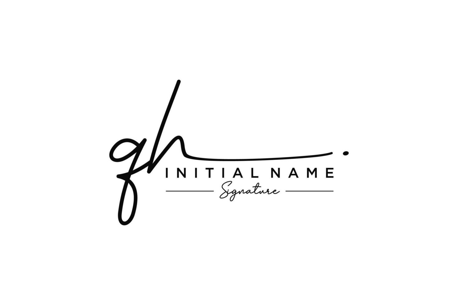 Initial QH signature logo template vector. Hand drawn Calligraphy lettering Vector illustration.