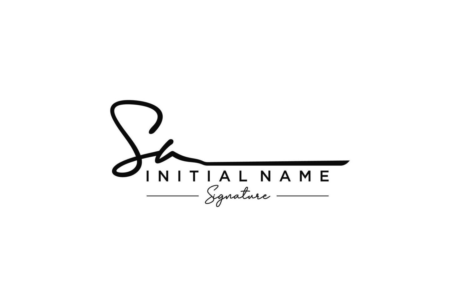 Initial SA signature logo template vector. Hand drawn Calligraphy lettering Vector illustration.