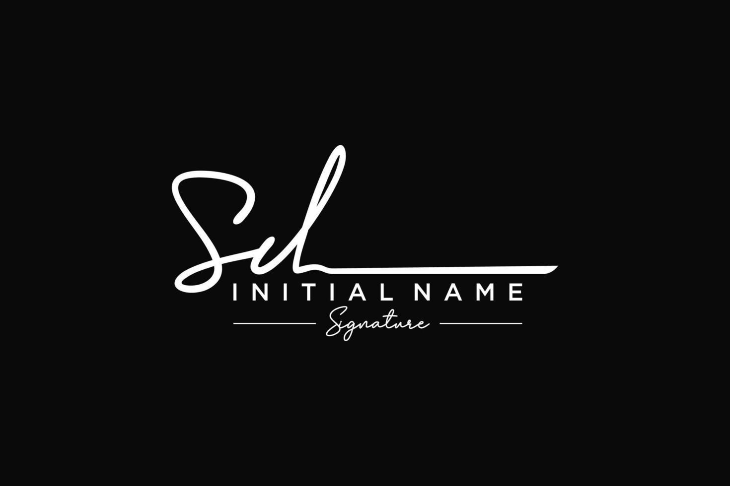 Initial SD signature logo template vector. Hand drawn Calligraphy lettering Vector illustration.