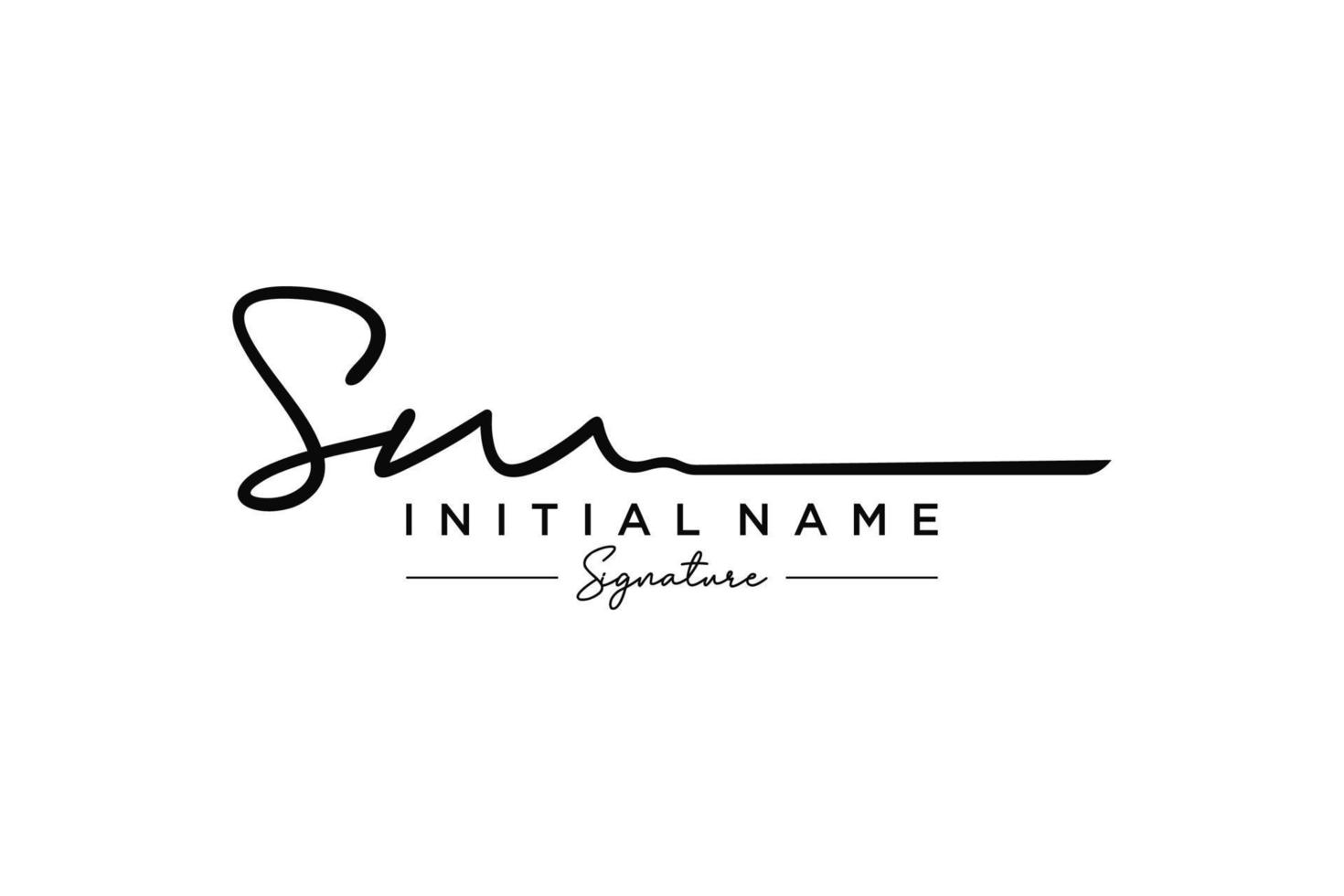 Initial SM signature logo template vector. Hand drawn Calligraphy lettering Vector illustration.