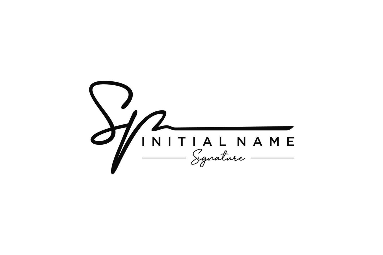 Initial SP signature logo template vector. Hand drawn Calligraphy lettering Vector illustration.