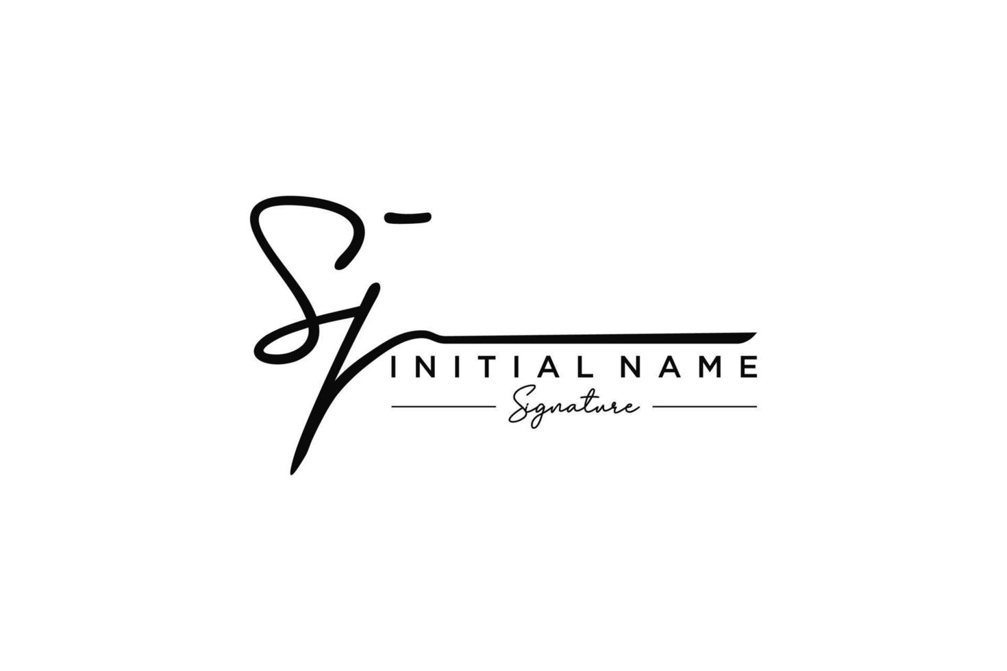 Initial SJ signature logo template vector. Hand drawn Calligraphy lettering Vector illustration.