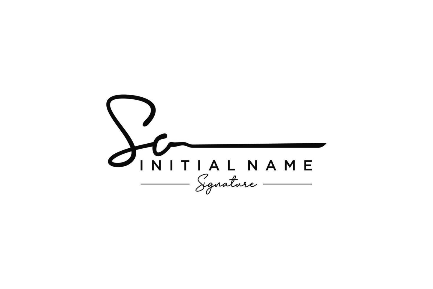 Initial SO signature logo template vector. Hand drawn Calligraphy lettering Vector illustration.