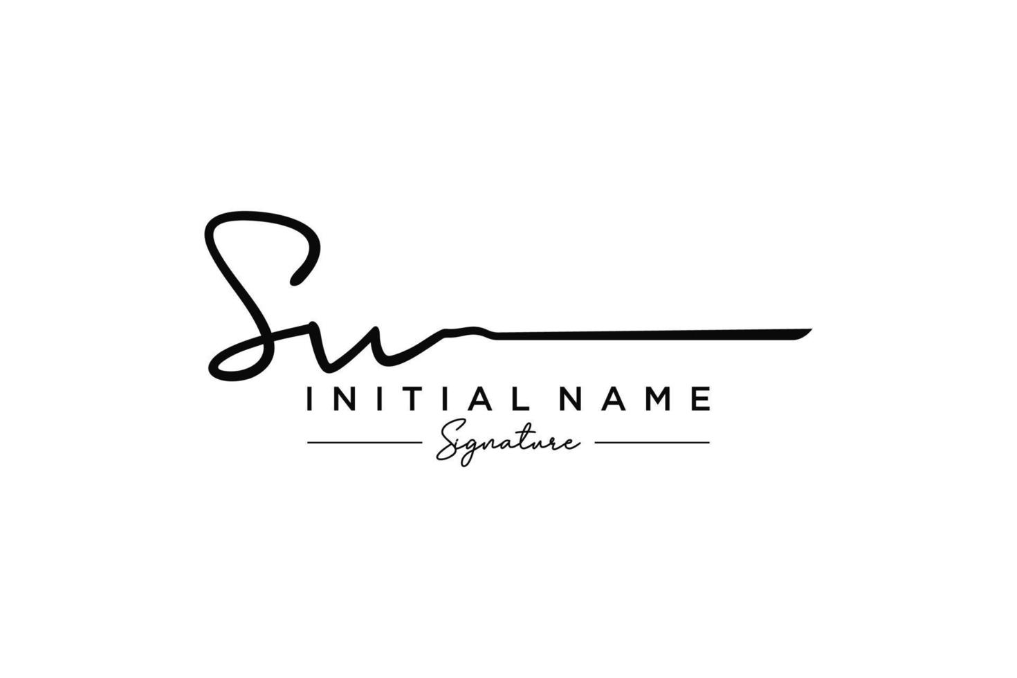 Initial SW signature logo template vector. Hand drawn Calligraphy lettering Vector illustration.