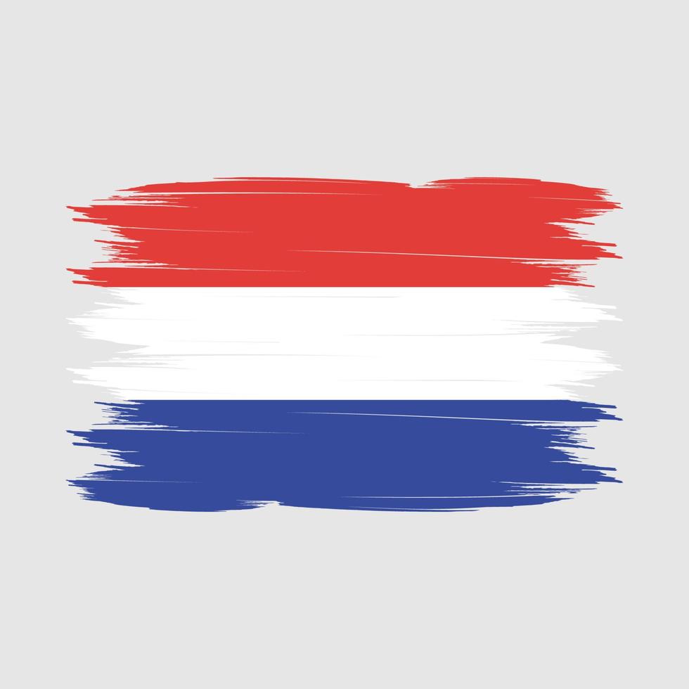 Netherlands Flag Brush Vector