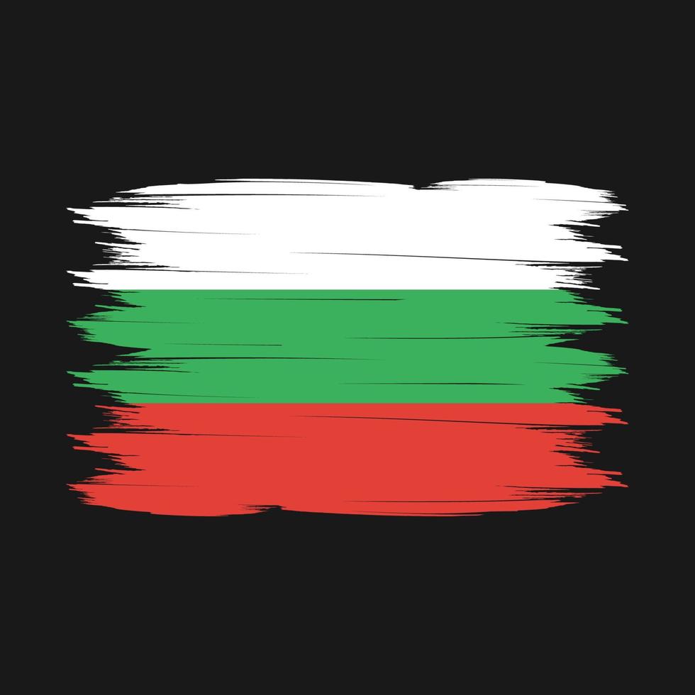 vector de pincel de bandera de bulgaria