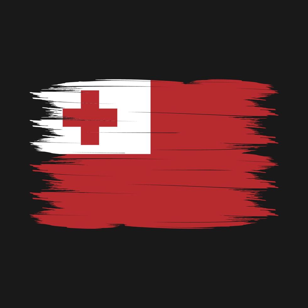 vector de pincel de bandera de tonga