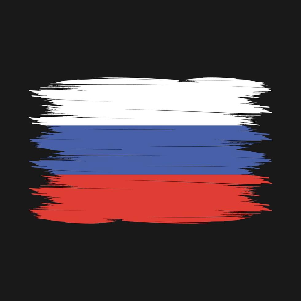 vector de pincel de bandera de rusia