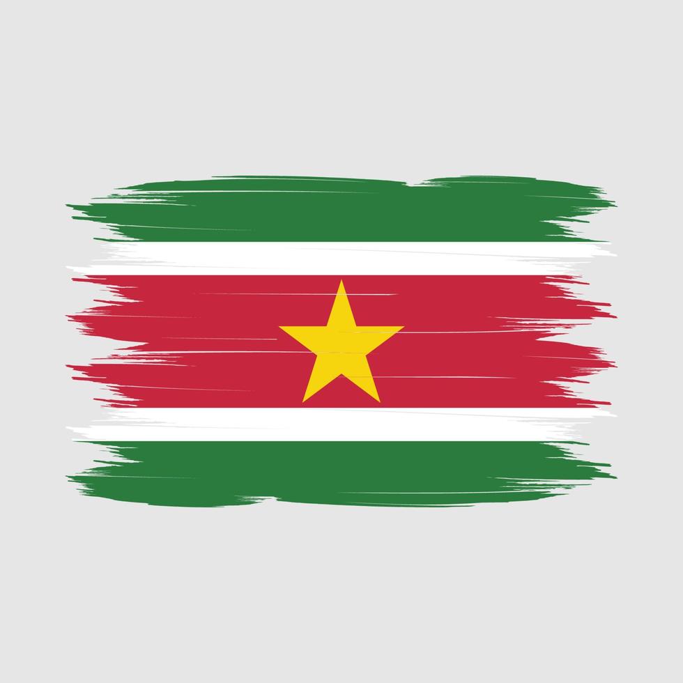 Suriname Flag Brush Vector