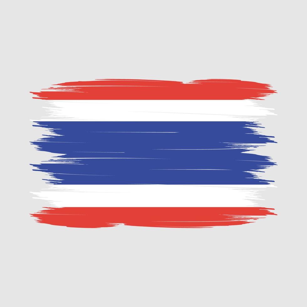 vector de pincel de bandera de tailandia