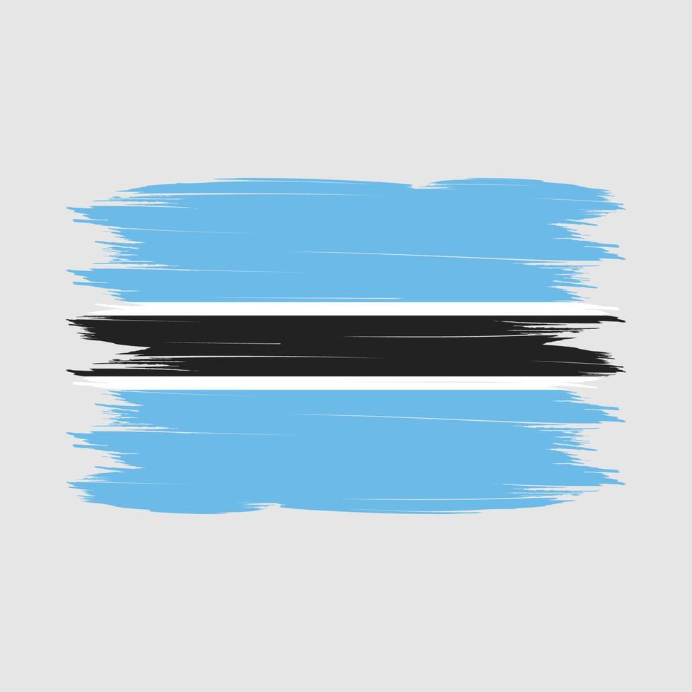 Botswana Flag Brush Vector