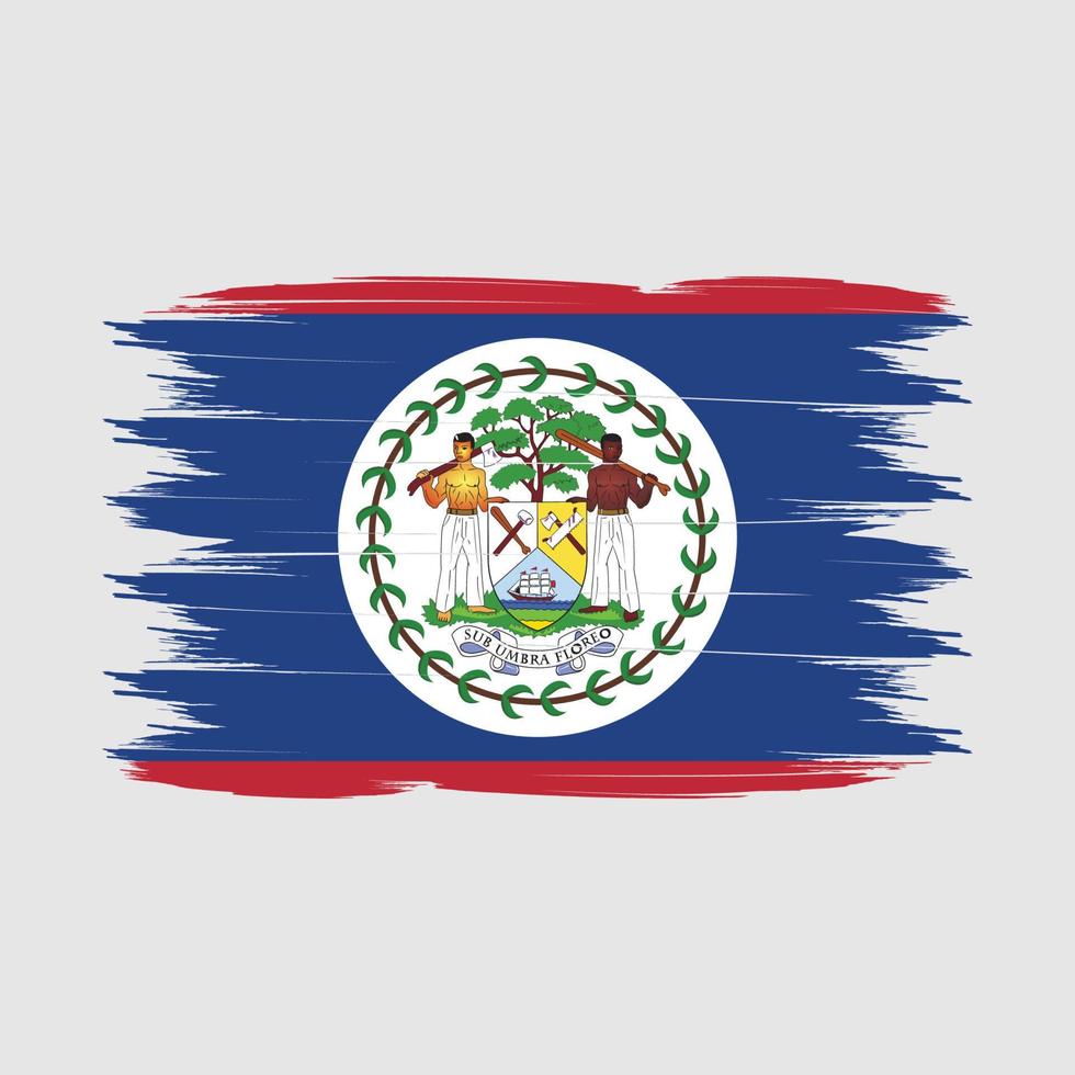 Belize Flag Brush Vector