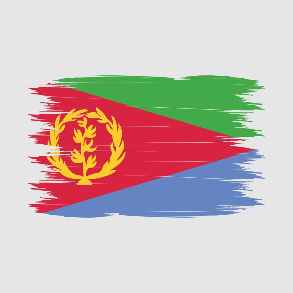 Eritrea Flag Brush Vector