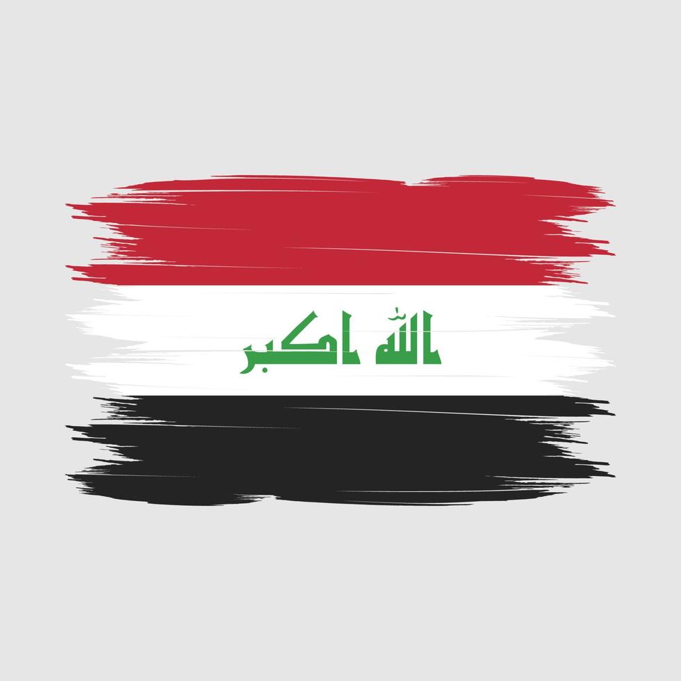 Iraq Flag Brush Vector