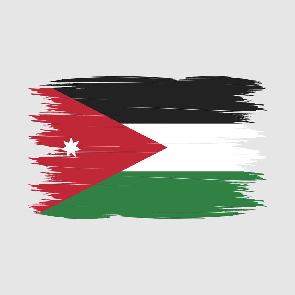 Jordan Flag Brush Vector