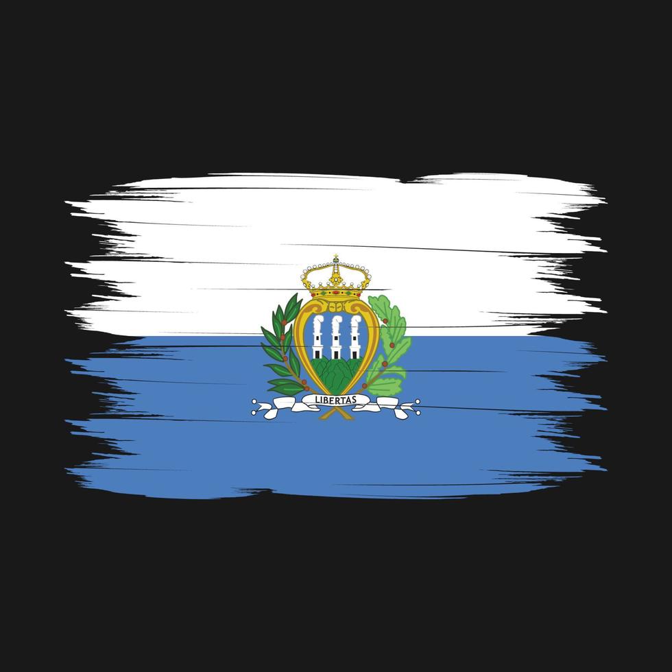 vector de pincel de bandera de san marino