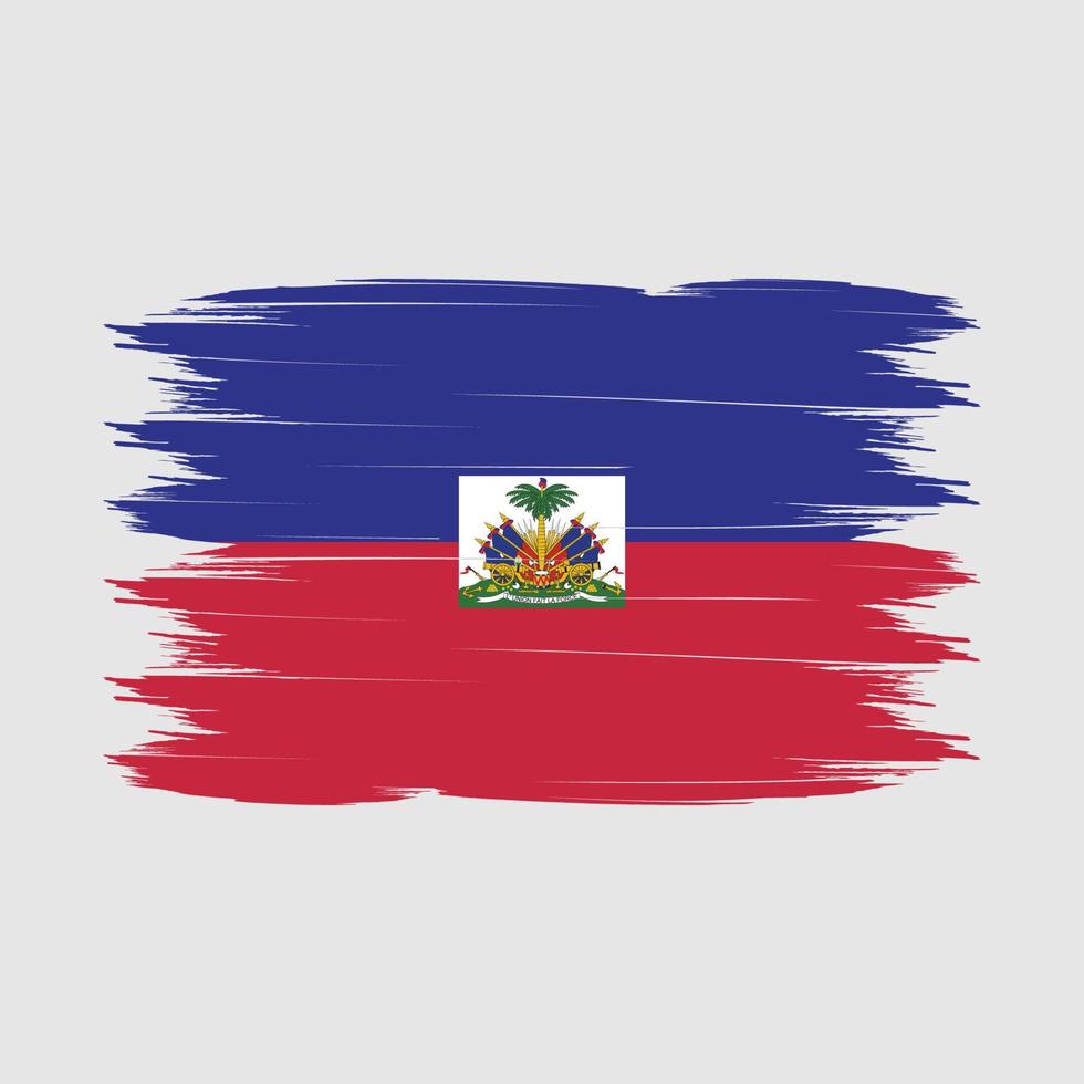 Haiti Flag Brush Vector