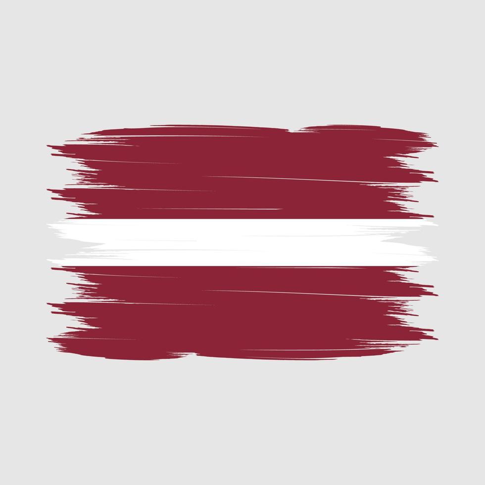 Latvia Flag Brush Vector