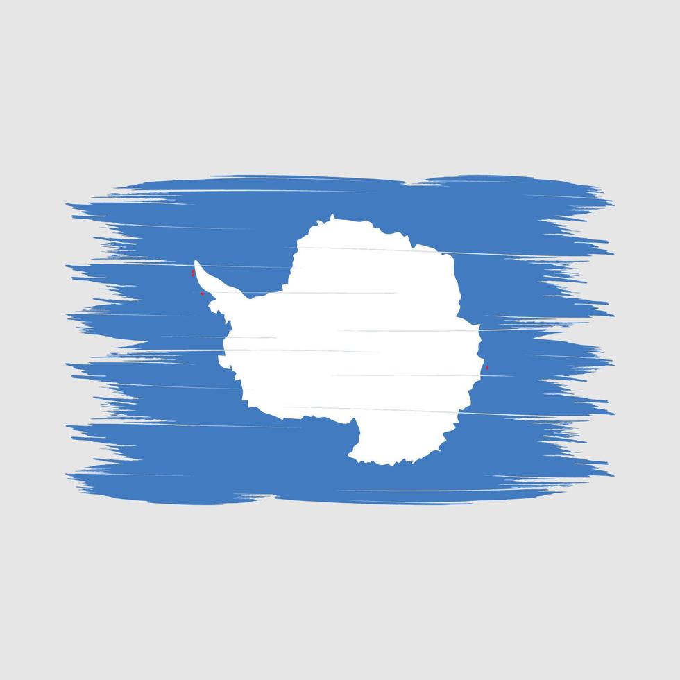 Antarctica Flag Brush Vector