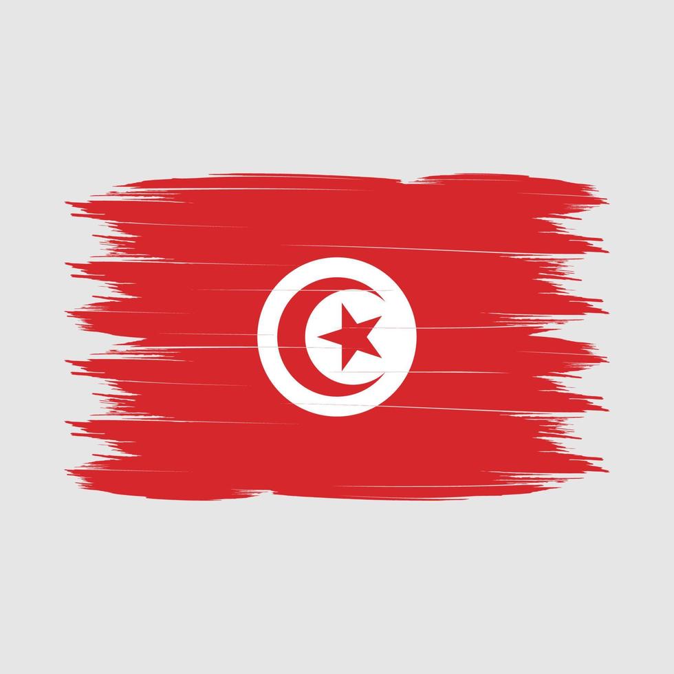 Tunisia Flag Brush Vector