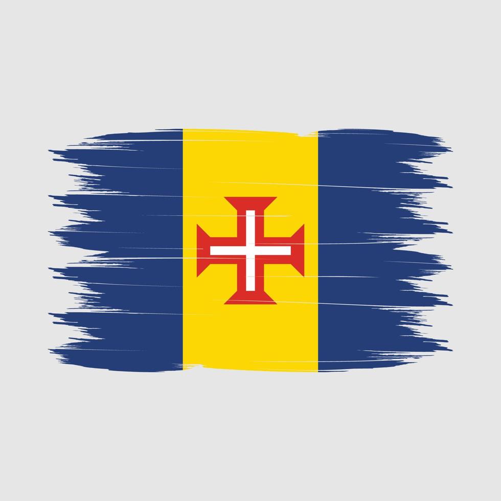 vector de pincel de bandera de madeira