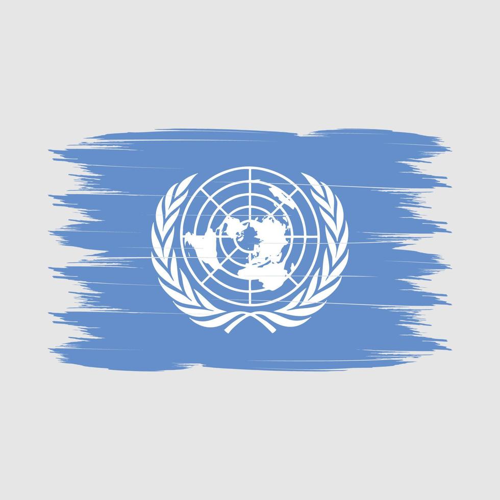 United Nations Flag Brush Vector