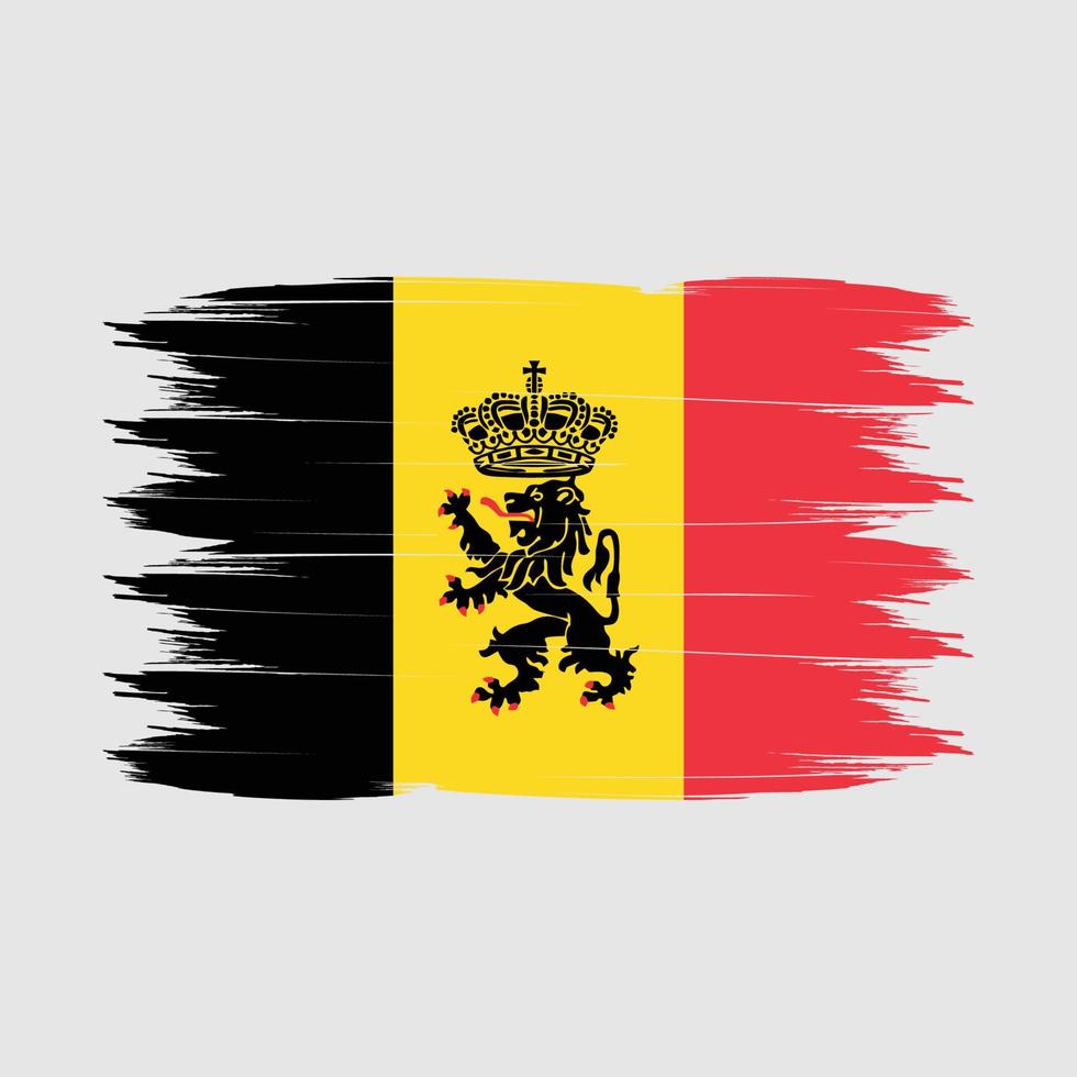 vector de pincel de bandera de bélgica